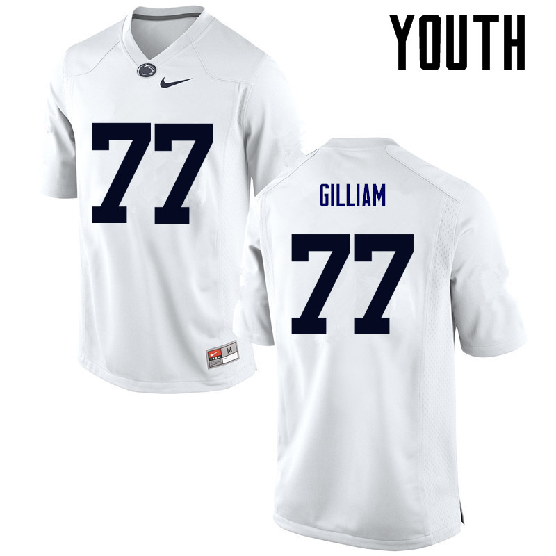 NCAA Nike Youth Penn State Nittany Lions Garry Gilliam #77 College Football Authentic White Stitched Jersey KBZ8798VD